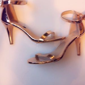 Gold strap heels sold!
